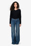 Nili Lotan Blue Denim Flare 'Terrel' Jeans Size 28