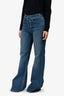 Nili Lotan Blue Denim Flare 'Terrel' Jeans Size 28