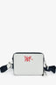 Christian Dior x Shawn Stussy 2020 White Grained Calfskin 'Year of the Ox' Leather Compact Crossbody Bag
