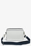 Christian Dior x Shawn Stussy 2020 White Grained Calfskin 'Year of the Ox' Leather Compact Crossbody Bag