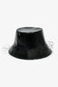 Christian Dior Black Patent Leather Net Detail Bucket Hat Size 58