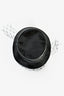 Christian Dior Black Patent Leather Net Detail Bucket Hat Size 58