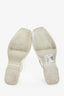Pre-Loved Chanel™ White Leather Quilted CC Platform Sandals Size 36