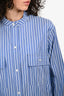 Louis Vuitton Blue/White Stripe Cotton Tunic Top Size 38
