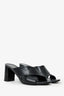 Saint Laurent Black Leather Loulou Criss Cross Mules Size 41