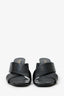 Saint Laurent Black Leather Loulou Criss Cross Mules Size 41