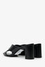 Saint Laurent Black Leather Loulou Criss Cross Mules Size 41