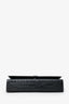 Saint Laurent Black Embossed Leather Large Kate Flap Bag