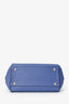 Salvatore Ferragamo Purple Pebbled Leather 'Sofia' Top Handle With Strap