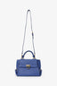 Salvatore Ferragamo Purple Pebbled Leather 'Sofia' Top Handle With Strap