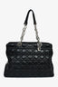Christian Dior 2014 Black Leather Soft Cannage Lady Dior Shopping Tote