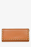 Valentino Brown Leather Rockstud Wallet on Chain
