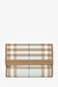 Burberry London Brown/Blue Coated Canvas Nova Check Compact Wallet