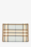 Burberry London Brown/Blue Coated Canvas Nova Check Compact Wallet