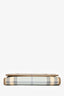 Burberry London Brown/Blue Coated Canvas Nova Check Compact Wallet