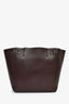 Celine Brown Leather 'Cabas' Phantom Tote Bag With Tassels