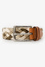 Etro Natural/Khaki Woven Belt Size 40/100