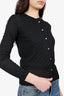 Louis Vuitton Black Damier Pattern Cardigan With Square Silver Buttons Size S