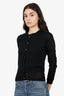 Louis Vuitton Black Damier Pattern Cardigan With Square Silver Buttons Size S