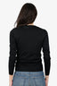 Louis Vuitton Black Damier Pattern Cardigan With Square Silver Buttons Size S