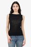 Louis Vuitton Black Cashmere/Cotton Knit Sleeveless Top Size S