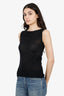 Louis Vuitton Black Cashmere/Cotton Knit Sleeveless Top Size S