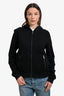 Prada 2019 Black Cotton/Nylon Hooded Zip Up Jacket Size S
