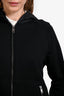 Prada 2019 Black Cotton/Nylon Hooded Zip Up Jacket Size S
