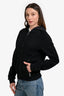 Prada 2019 Black Cotton/Nylon Hooded Zip Up Jacket Size S