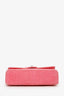 Pre-Loved Chanel™ 2016 Pink Tweed Flower Classic Double Medium Flap Bag