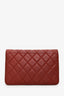 Pre-Loved Chanel™ 2011-12 Burgundy Quilted Lambskin Wallet on Chain