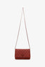 Pre-Loved Chanel™ 2011-12 Burgundy Quilted Lambskin Wallet on Chain