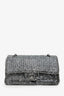 Pre-Loved Chanel™ 2006-08 Silver Metallic Sequin Classic Single Flap Bag