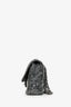 Pre-Loved Chanel™ 2006-08 Silver Metallic Sequin Classic Single Flap Bag