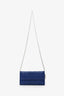 Christian Dior 2013 Navy Cannage Leather Lady Dior Wallet With Chain