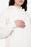 Christian Dior 2021 White Oblique Jacquard Hoodie Size M