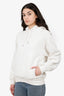 Christian Dior 2021 White Oblique Jacquard Hoodie Size M