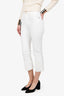 Brunello Cucinelli White Low Slung Wide Jeans Size 38