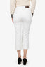 Brunello Cucinelli White Low Slung Wide Jeans Size 38