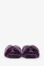 Hermès Purple Shearling 'Oran' Sandals Size 34