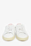 Saint Laurent White/Red Leather Sneakers Size 41.5