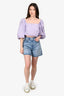 Agolde Blue Denim High Waisted Mom Shorts Size 24