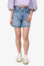 Agolde Blue Denim High Waisted Mom Shorts Size 24