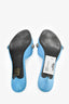 Balenciaga Blue Leather Cagole Kitten Heels Size 37