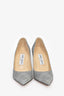 Jimmy Choo Silver Sparkle Star Detail 'Agnes' Heels Size 37