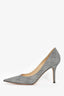 Jimmy Choo Silver Sparkle Star Detail 'Agnes' Heels Size 37