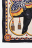 Hermès Navy/Cream Silk 'Harnais de Coeur' Scarf 90