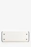 Delvaux White/Black Leather Tempete MM with Strap