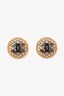 Pre-Loved Chanel™ 2020 Gold Tone Crystal Embellished CC Ear Studs