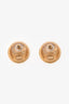 Pre-Loved Chanel™ 2020 Gold Tone Crystal Embellished CC Ear Studs